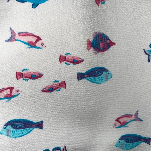 NWT Talbots High Waist Jegging Crop Pants Jeans Fish Print Size 10P 10 Petite - Picture 7 of 9